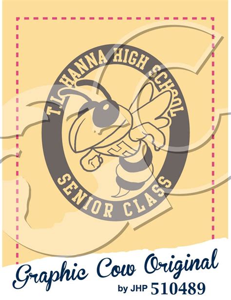 TL Hanna High School yellow jacket mascot k12 #grafcow | Graphic cow ...