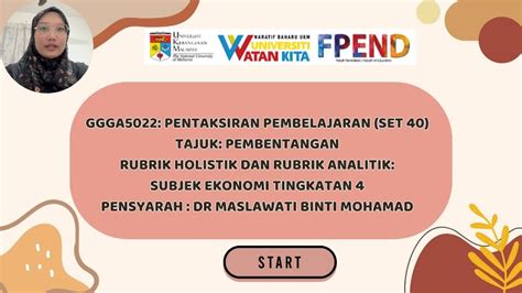 Ggga Pentaksiran Pembelajaran Pembentangan Rubrik Holistik Dan