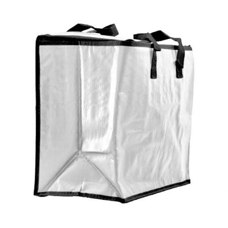 Sac glacière isotherme souple étanche pliable coloris blanc