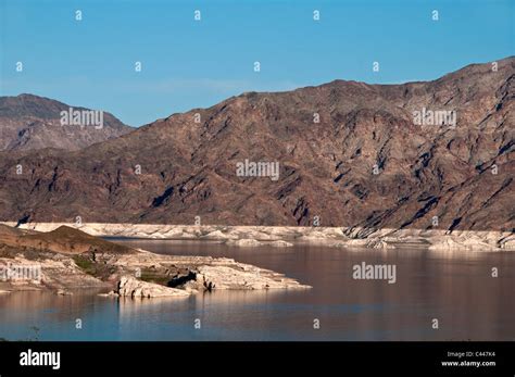 Bathtub Ring Lake Mead Lake Drought Nevada March Landscape Usa