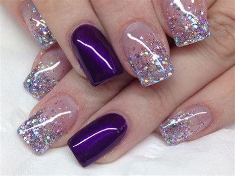 Top Purple Glitter Nails Polyvore Discover And Shop Trends In