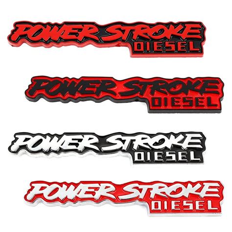 Powerstroke Emblem Badge Trunk Decals Car Sticker For Power Stroke