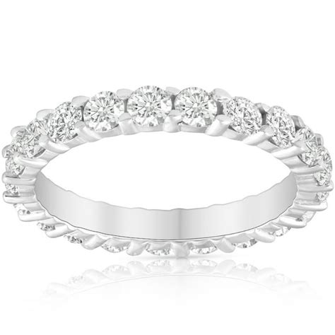 Pompeii 2 Ct Lab Grown Diamond Eternity Ring Womens Wedding Band 14k