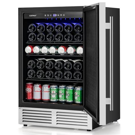 24 Inches Beverage Refrigerator with Removable Shelves and Adjustable ...