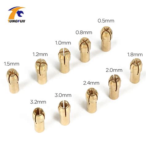 Tungfull Mini Drill Chuck Dremel Accessories Brass Collet Mini Drill Chuck Shank Collets Adapter