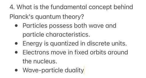 4. What is the fundamental concept behind Planck's | Chegg.com