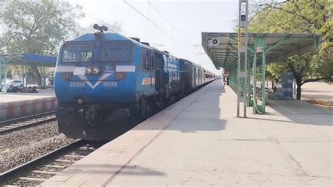 Bleed Blue Liveried EMD Hauled 17321 Vasco Da Gama Jasidih Express