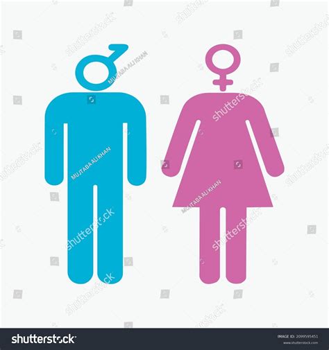 Vector Illustration Gender Symbols Male Female Stock Vector Royalty