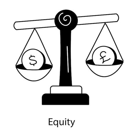 Premium Vector A Doodle Style Icon Of Equity Concept