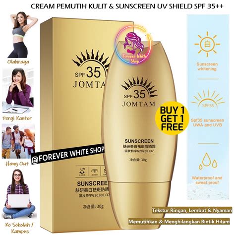 Jual Beli 1 Gratis 1 Whitening Sunscreen SPF 35 PA Pemutih Kulit