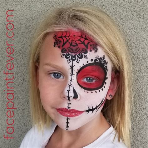 Skull face paint | Face painting halloween, Skull face paint, Sugar skull face paint