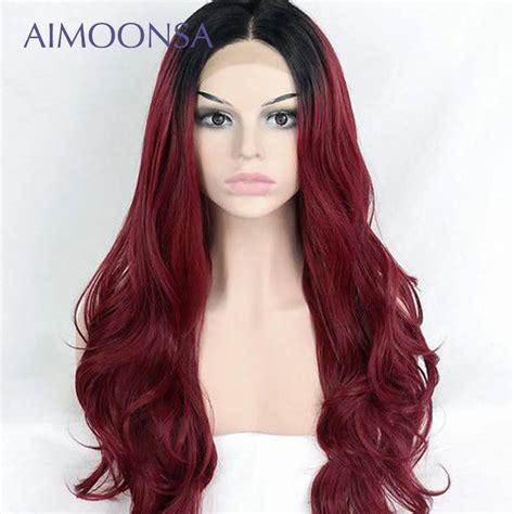 Burgundy Lace Front Wig With Baby Hair 1B99J Lace Wig Colored Human