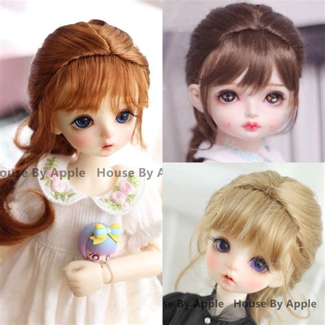 Bjd Cute Fishtail Hair Colour Imitation Mohair Wig For Inch