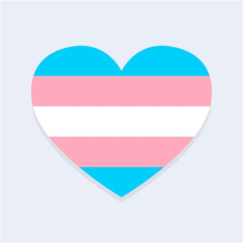 Trans Flagge In Herzform Kostenlose Vektor