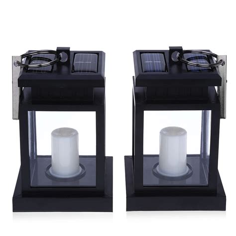 Traditional Pcs Solar Powered Led Outdoor Candle Lantern Outdoor Hang