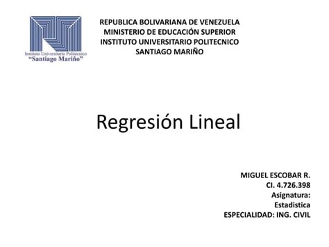 Regresi N Lineal Ajuste De Curva Tipos De Regresi N Lineal Ppt