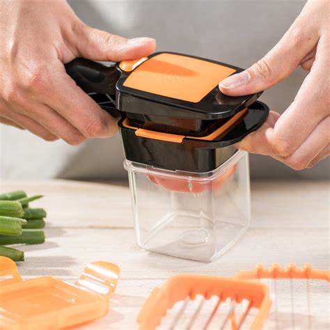 JML Orange Hand Held Nicer Dicer Quick Chopping Machine Vegetable