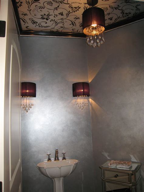 silver metallic wall paint ideas