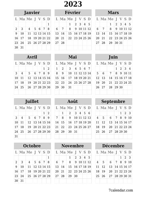 Calendriers Et Agendas Imprimables Pour L Ann E A