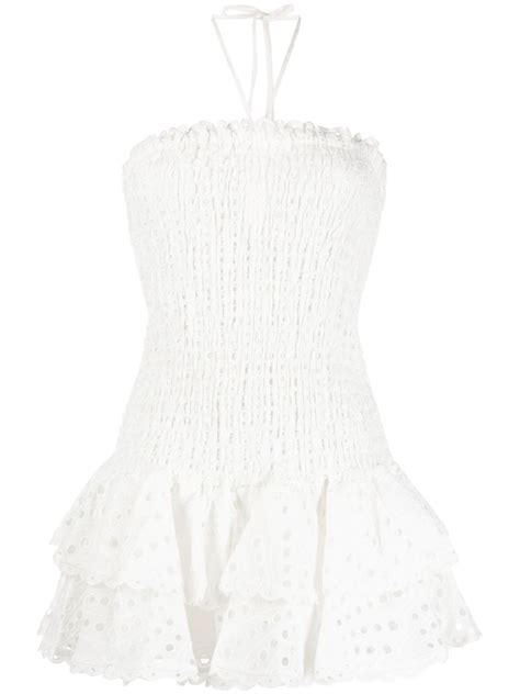 Charo Ruiz Ibiza White Megan Broderie Anglaise Mini Dress Browns