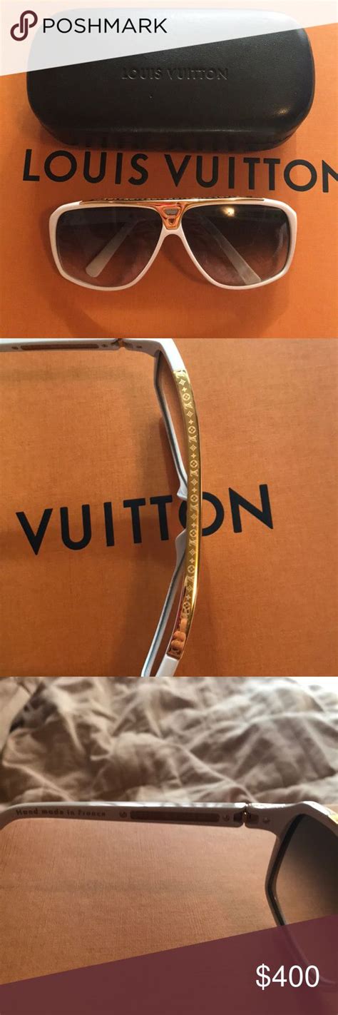 Louis Vuitton Sunglasses Golden White Sunglasses Minimal Scratches Authentic Louis Vuitton