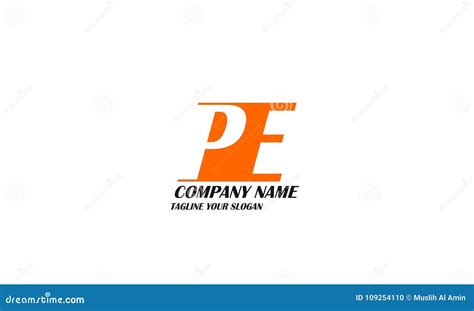 Pe P E Letter Logo Vector Design Stock Vector Illustration Of