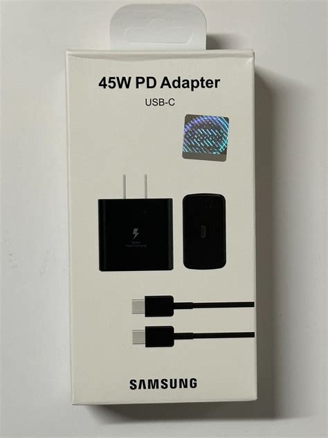 Samsung 45W USB C Wall Charger Super Fast Charging W Cable Black