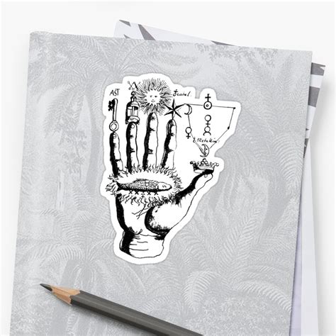 "Renaissance Alchemy Hand with Symbols" Stickers by Pixelchicken ...