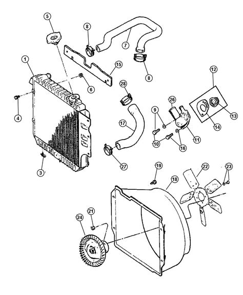 Jeep Wrangler Hose Radiator Radiator To Pump Lower 52028265AD