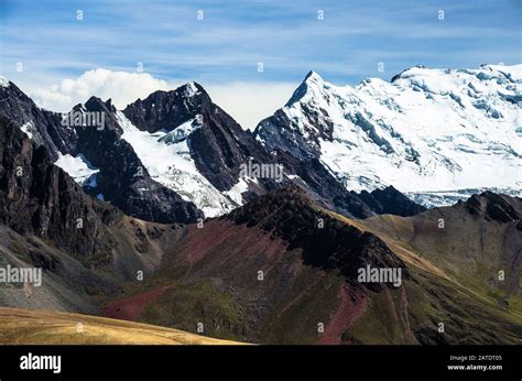 Vinicunca, Peru - Rainbow Mountain (5200 m) in Andes, Cordillera de los ...