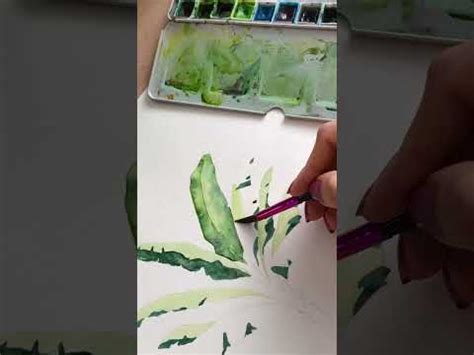 Banana Tree Watercolor Painting Art Shorts Watercolor Youtube