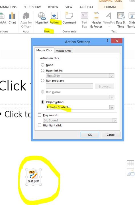 PowerPoint, click and open external file during presentation - Super User