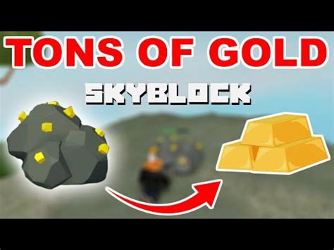 BEST WAY TO GET GOLD IN ROBLOX SKYBLOCK YouTube