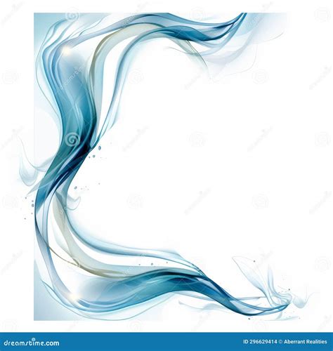 Abstract Blue Waves On A White Background Stock Illustration