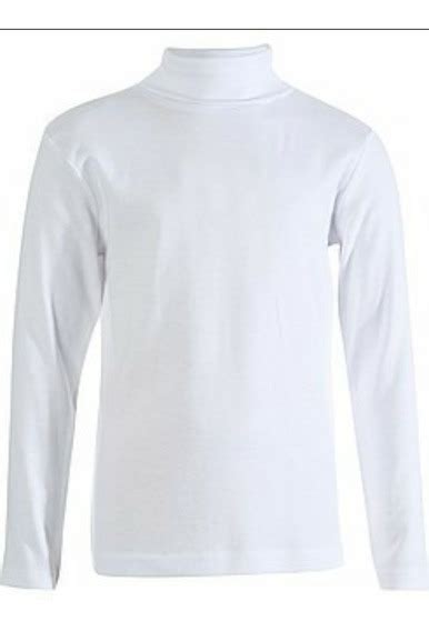 Venta Playera Blanca Manga Larga Cuello De Tortuga En Stock