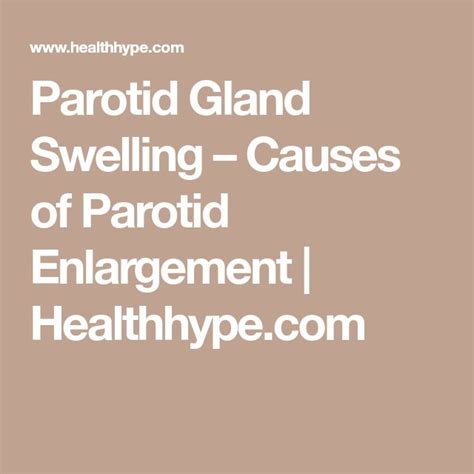 Parotid Gland Swelling