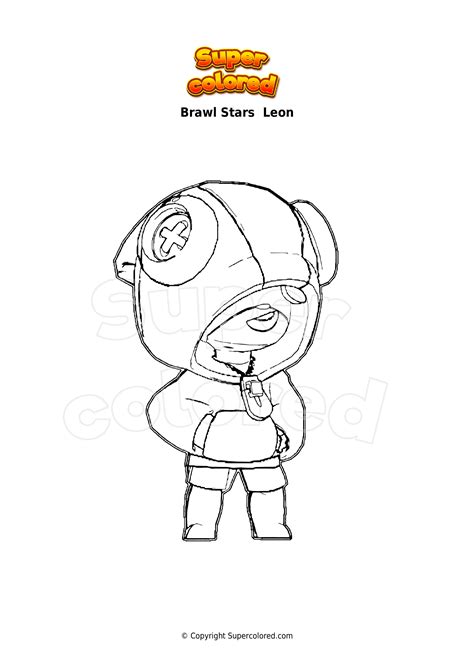 Ausmalbild Brawl Stars Leon Supercolored