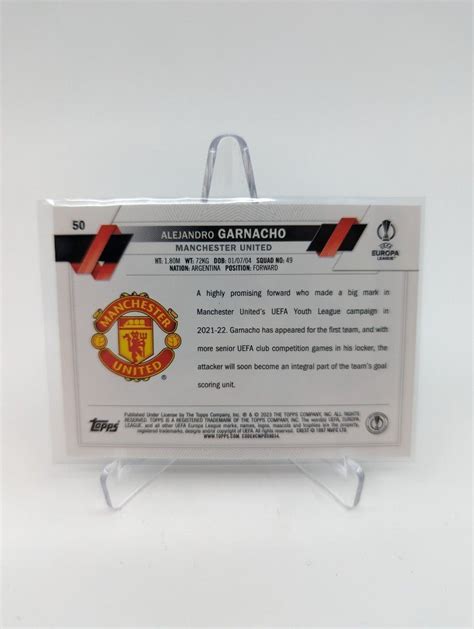 Alejandro Garnacho Topps Ucc Manchester United Rookie Rc Base