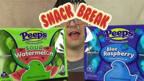 Snack Break Raspberry And Sour Watermelon Peeps Youtube