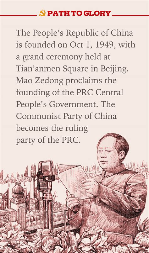 The Peoples Republic Of China Is Founded On Oct 1 1949 With A Grand Ceremony Held At The Tian