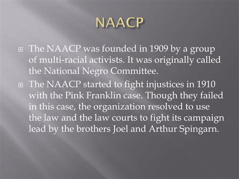 Ppt Naacp And Other Organizations Powerpoint Presentation Free