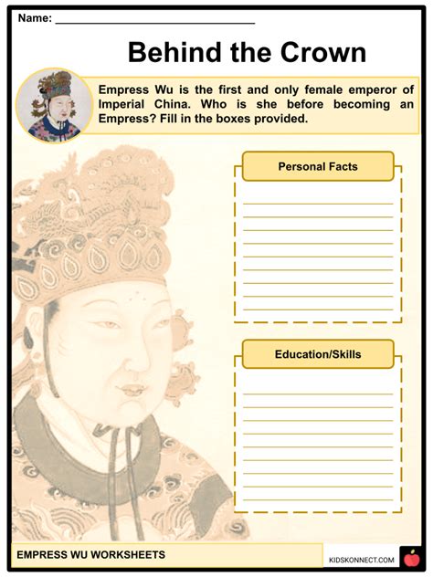 Empress Wu Worksheets Facts History Reign Legacy