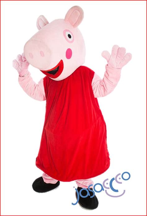 Peppa Pig Mascot Costume Pink Full Adult Outfit High Quality S