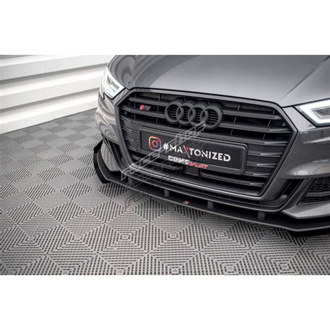 Street Pro Front Splitter V 1 Flaps Audi S3 Sportback 8V Facelift