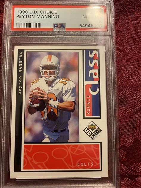 1998 Upper Deck UD Choice Peyton Manning 193 PSA 8 RC HOF Indianapolis