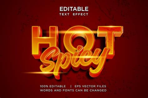 Premium Vector Hot Spicy Editable Text Effect