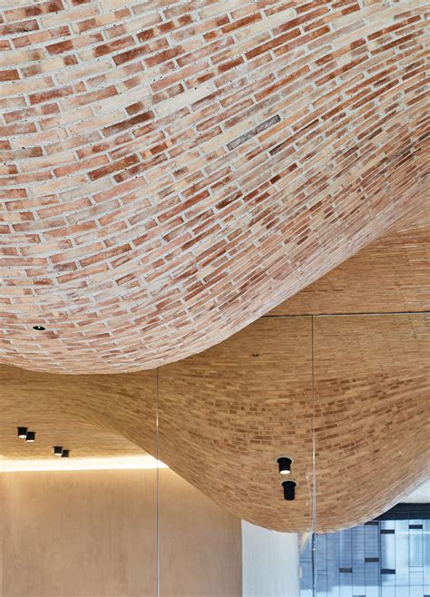 Brick Bulges Embellish Ceiling Of Fucina Restaurant By Andy Martin Architects