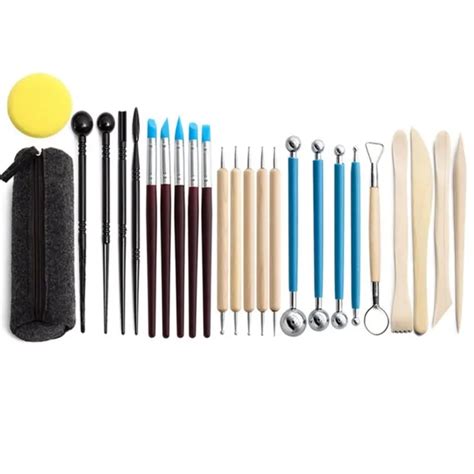 KIT D OUTILS DE sculpture en argile artisanale 25 pièces pour sculpture