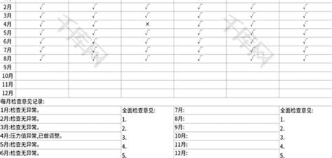 灭火器点检表excel模板千库网excelid：152963