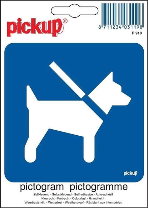 Pickup Pictogram 10x10 Cm Honden Aan De Lijn Sticker Hofstra Tijnje